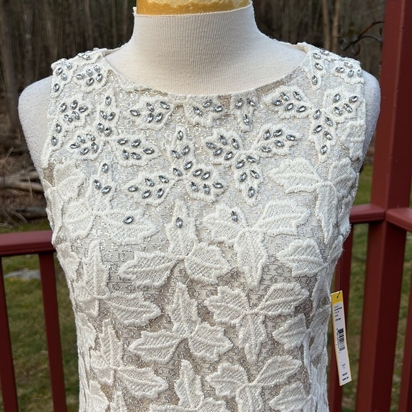 New! Alice and Olivia SZ 2, crystal jacquard lace shift dress. - Picture 4 of 13
